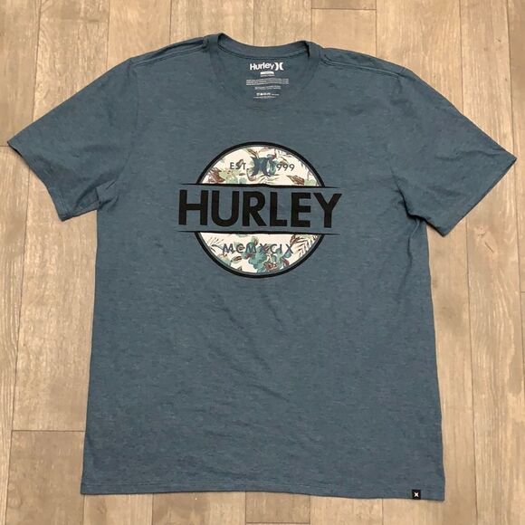 Mens Hurley Crewneck Shortsleeve Graphic T-Shirt - Picture 1 of 5